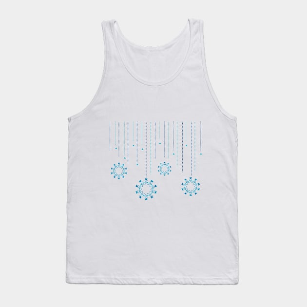 Raining Snowflakes Tank Top by Shelby Ly Designs